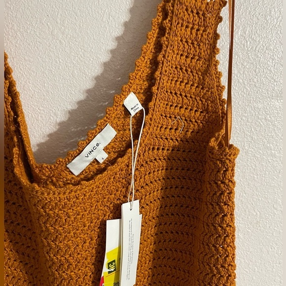 NWT Vince Women's Crochet Square Nk Tank - Picture 5 of 6
